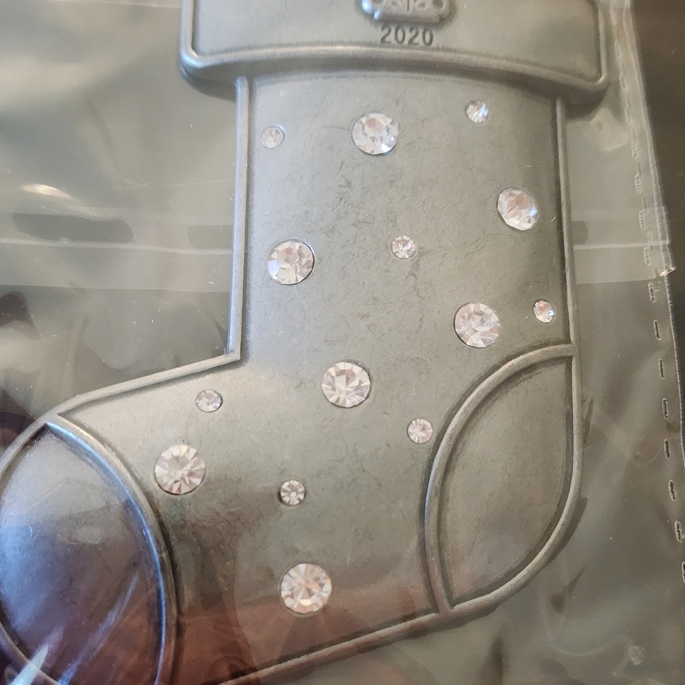 Paparazzi Silver Stocking Ornament - Picture 3 of 4